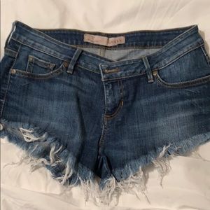 Denim cut off shorts